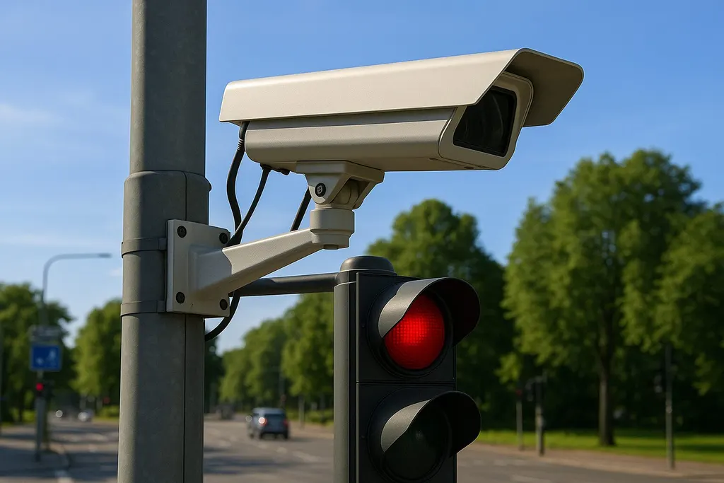 Kamera zur Verkehrszählung an einer Kreuzung